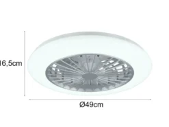 LED Deckenleuchte STRALSUND mit Ventilator, Fernbedienung & Tageslicht Ø 49cm