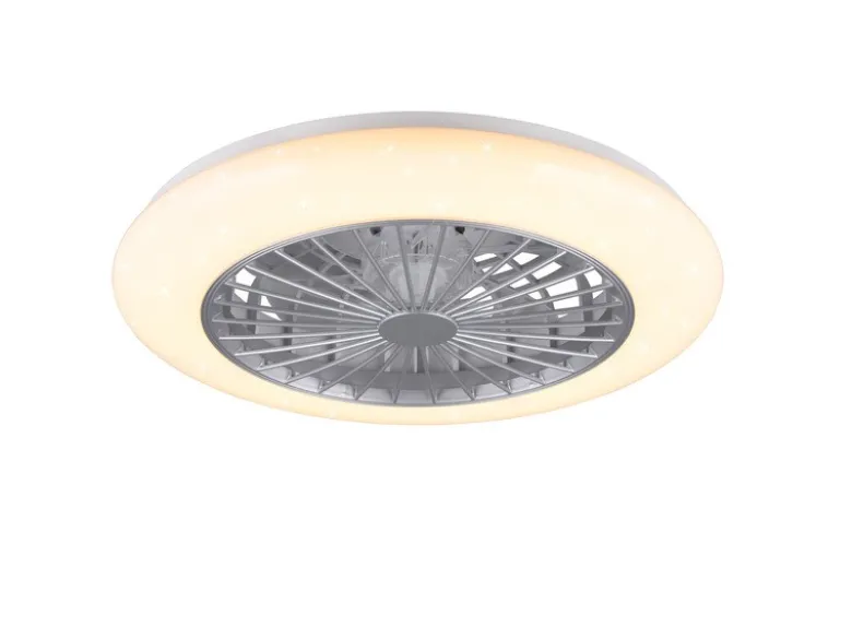 LED Deckenleuchte STRALSUND mit Ventilator, Fernbedienung & Tageslicht Ø 49cm