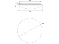 LED Deckenleuchte UMBRIA mit Strahlenmuster, rund Ø 40cm