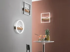 LED Deckenleuchte und Wandleuchte HAWAII in Weiß, 3 Lichtfarben, 40x40cm