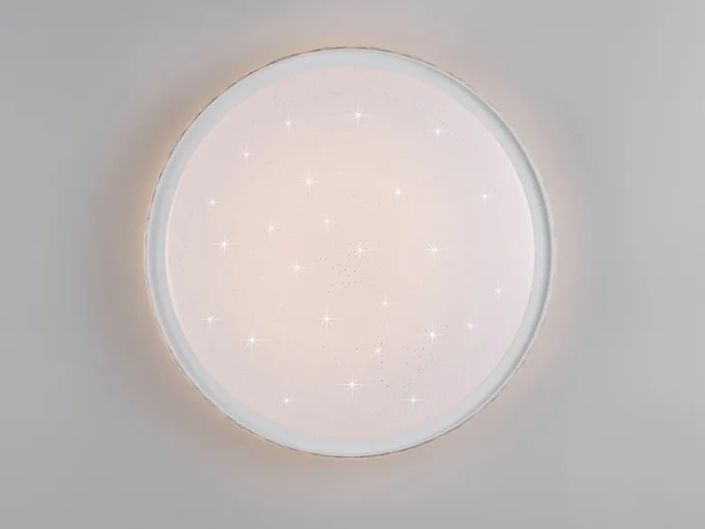 LED Deckenleuchte VARDA mit Fernbedienung Metall Weiß, Ø 39cm