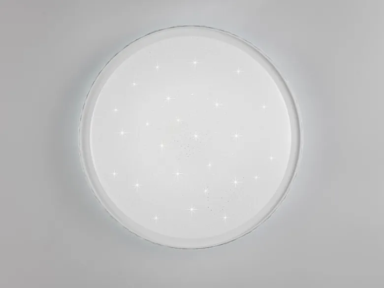 LED Deckenleuchte VARDA mit Fernbedienung Metall Weiß, Ø 39cm