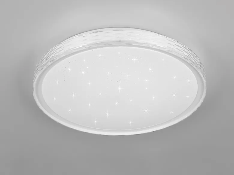 LED Deckenleuchte VARDA mit Fernbedienung Metall Weiß, Ø 39cm