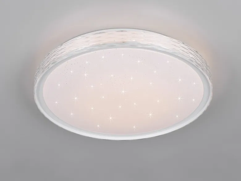 LED Deckenleuchte VARDA mit Fernbedienung Metall Weiß, Ø 39cm