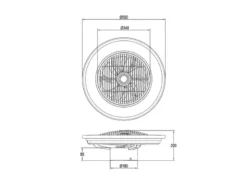 LED Deckenleuchte VARPULA mit Ventilator, Tageslicht und Fernbedienung Ø 55cm