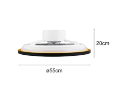 LED Deckenleuchte VARPULA mit Ventilator, Tageslicht und Fernbedienung Ø 55cm