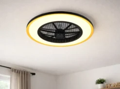 LED Deckenleuchte VARPULA mit Ventilator, Tageslicht und Fernbedienung Ø 55cm