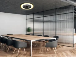 LED Deckenleuchte VARPULA mit Ventilator, Tageslicht und Fernbedienung Ø 55cm