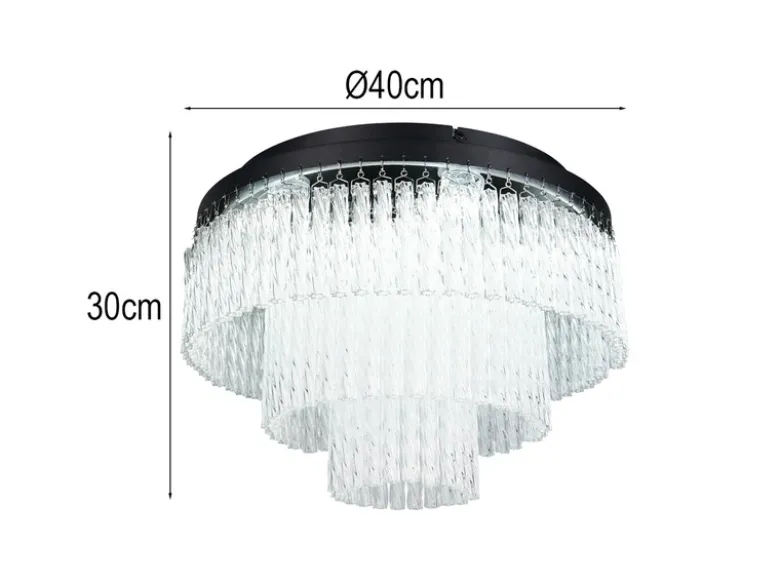LED Deckenleuchte VONO mit Fernbedienung, RGB & 3 Lichttemperaturen, Ø 40cm