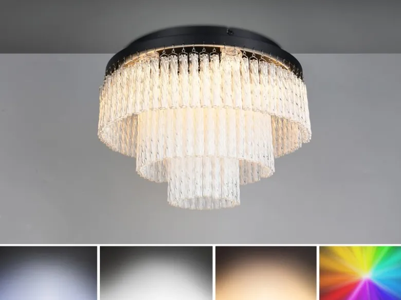 LED Deckenleuchte VONO mit Fernbedienung, RGB & 3 Lichttemperaturen, Ø 40cm