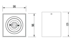 LED Deckenstrahler eckig Weiß, Breite 9,6cm