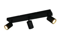 LED Deckenstrahler 3-flammig aus Metall Schwarz, Breite 50cm