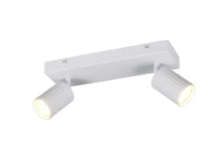 LED Deckenstrahler 2-flammig aus Metall Weiß, Breite 30cm