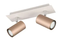 LED Deckenstrahler 2flammig Metall Coffee / Hellgrau, Breite 30cm