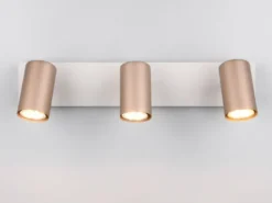 LED Deckenstrahler 3flammig Metall Coffee / Hellgrau, Breite 48cm