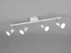 LED Deckenstrahler 4-flammig Metall Weiß, Breite 50cm