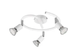 LED Deckenstrahler Rondell 3-flammig Metall Weiß, Ø 26cm