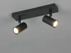 LED Deckenstrahler Schwarz 2-flammig, Breite 26cm
