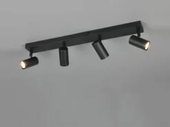 LED Deckenstrahler Schwarz 4-flammig, Breite 56cm