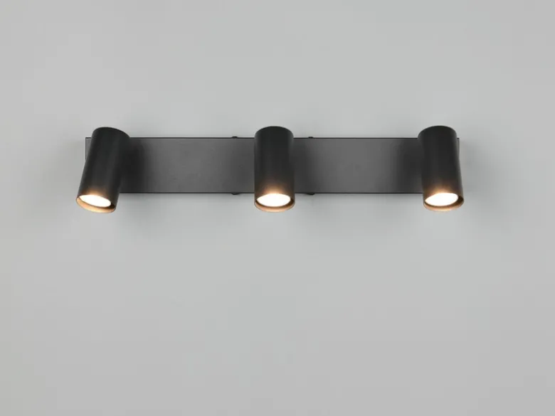 LED Deckenstrahler Schwarz 3-flammig, Breite 41cm