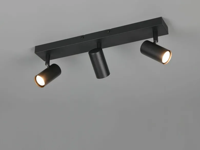 LED Deckenstrahler Schwarz 3-flammig, Breite 41cm