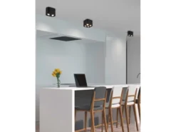LED Deckenstrahler Schwarz 2-flammig Spots schwenkbar, Breite 17cm