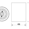 LED Deckenstrahler Schwarz-Gold mit schwenkbarem Spot, Ø 9,6cm