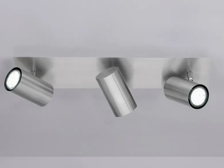 LED Deckenstrahler Silber 3-flammig, Breite 48cm