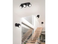 LED Deckenstrahler TAURUS 1-flammig Schwarz, Ø 8,7cm