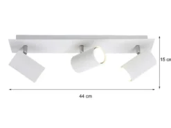 LED Deckenstrahler Weiß 3-flammig, Breite 48cm