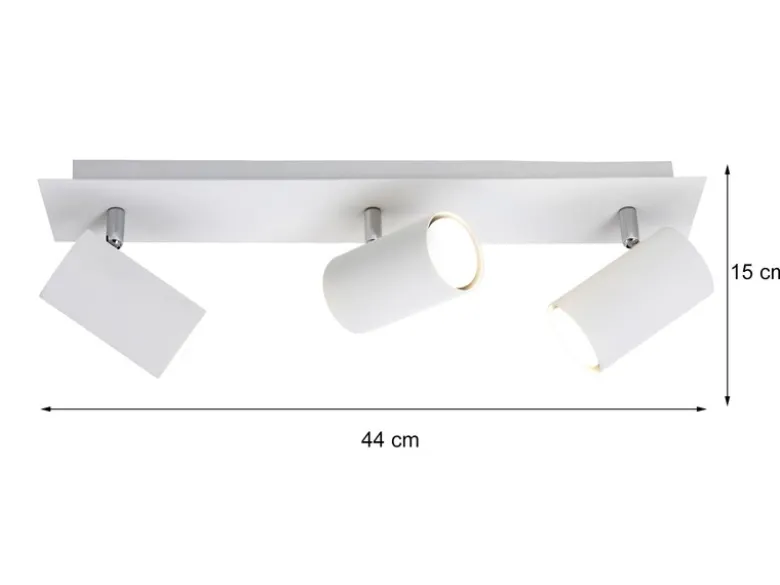 LED Deckenstrahler Weiß 3-flammig, Breite 48cm