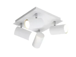 LED Deckenstrahler Weiß 4-flammig, Quadrat 24cm