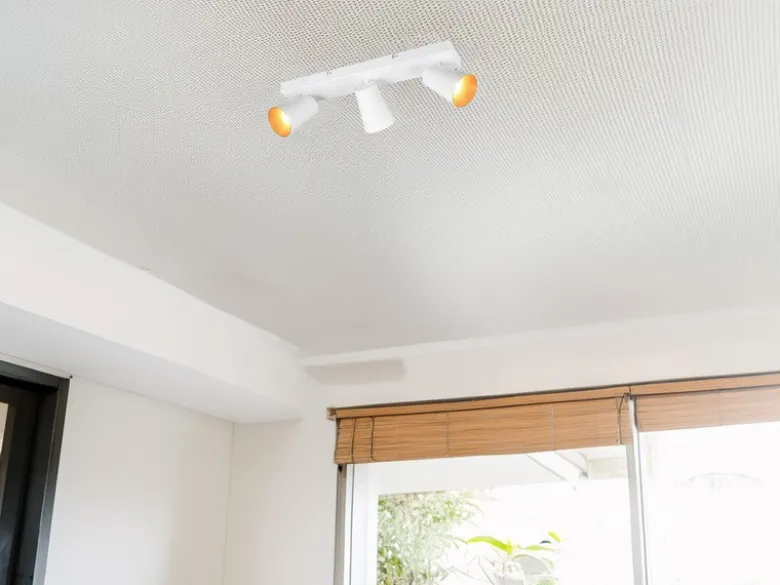 LED Deckenstrahler Weiß Gold 3-flammig, Breite 46cm
