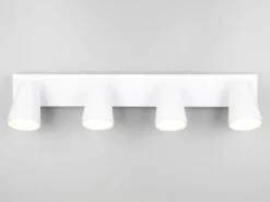 LED Deckenstrahler Weiß Gold 4-flammig, Breite 64cm
