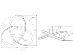 LED Decken- und Wandleuchte MEO Metall Silber, Ø 40cm