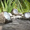 LED DEKO Solarsteine für den Garten & Außenbereich - 6er SET, grau