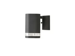 LED Design Außenwandleuchte Downlight aus Aluminium Höhe 13cm, Schwarz