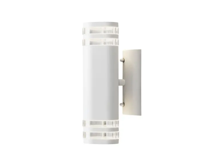 LED Design Außenwandleuchte Up-Down Höhe 30cm aus Aluminium, Weiß