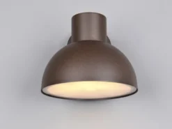 LED Downlight Außenwandleuchte Retro Style Rostbraun, Ø 20cm