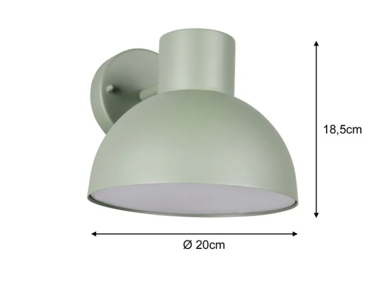 LED Downlight Außenwandleuchte Retro Style Grün, Ø 20cm