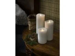LED Duftkerze mit 6h Timer, flackernd, Ø 9cm, Höhe 13cm, Batteriebetrieb