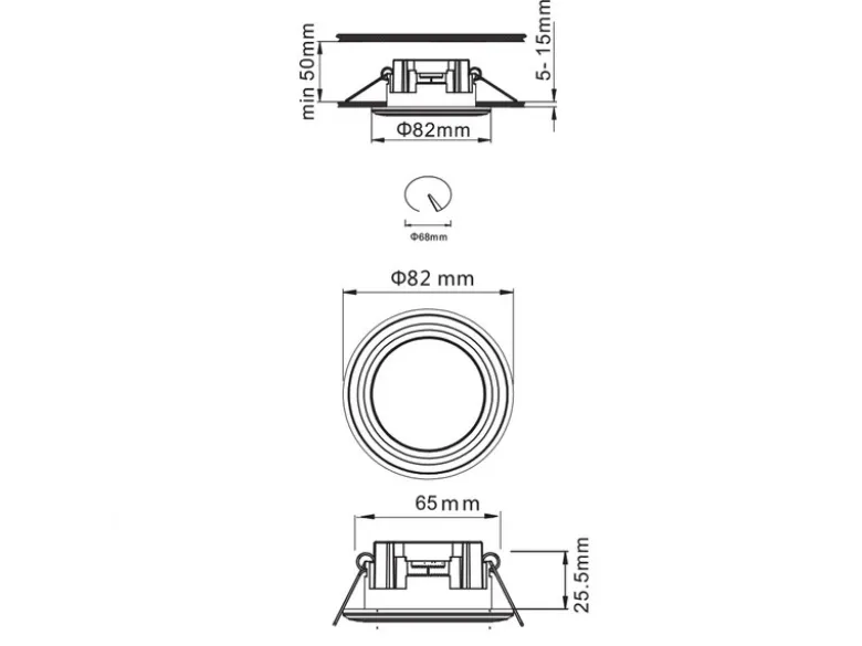 LED Einbaustrahler ARGUS Chrom mit Fernbedienung dimmbar & RGBW, Ø 8cm