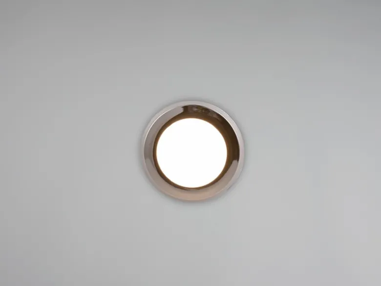 LED Einbaustrahler ARGUS Chrom mit Fernbedienung dimmbar & RGBW, Ø 8cm