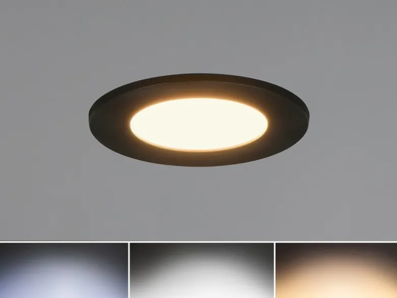 LED Einbaustrahler 6er Set, dimmbar, 2 Lichtfarben für Badezimmer, Ø 8,5cm