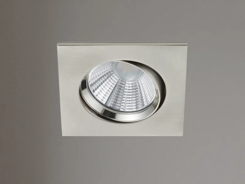 LED Einbaustrahler 2er Set eckig schwenkbar dimmbar Nickel matt 5,5W Deckenlampe