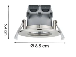 LED Einbaustrahler 2er Set rund schwenkbar dimmbar Nickel matt 5,5W Deckenlampe