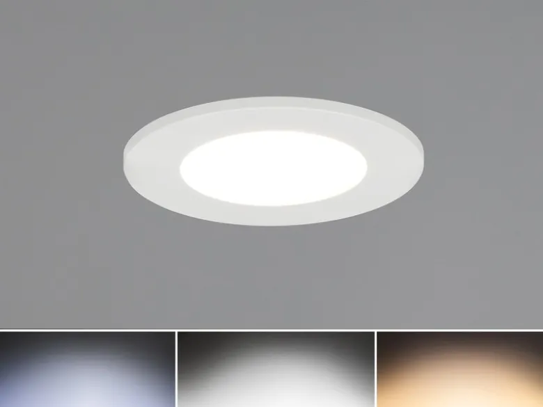 LED Einbaustrahler HIMAL 3er Set, dimmbar, 2 Lichtfarben für Badezimmer, Ø 8,5cm