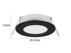 LED Einbaustrahler HIMAL 230V dimmbar mit 2 Lichtfarben für Badezimmer, Ø 8,5cm