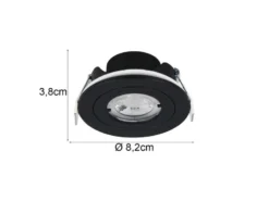 LED Einbaustrahler LAMONT 230V dimmbar, Badezimmer geeignet, Ø 8cm