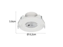 LED Einbaustrahler LAMONT 230V dimmbar, Badezimmer geeignet, Ø 8cm